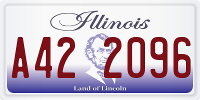 IL license plate A422096