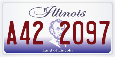 IL license plate A422097