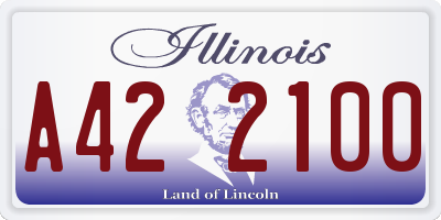 IL license plate A422100