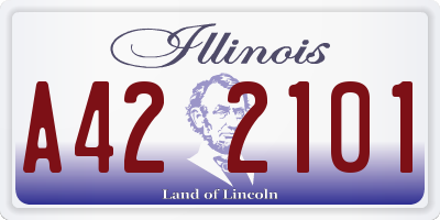 IL license plate A422101