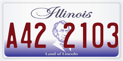 IL license plate A422103