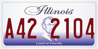IL license plate A422104