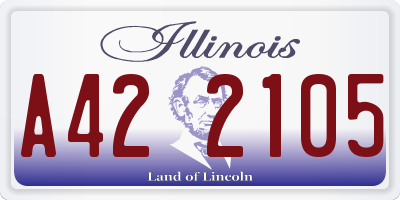 IL license plate A422105