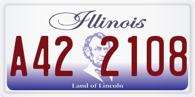 IL license plate A422108