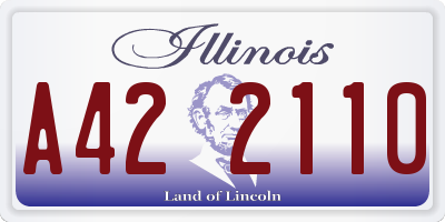 IL license plate A422110