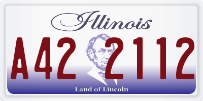 IL license plate A422112