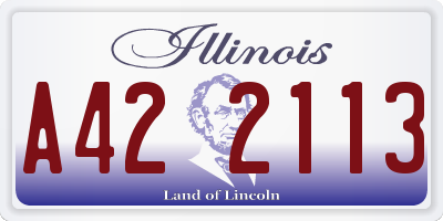 IL license plate A422113