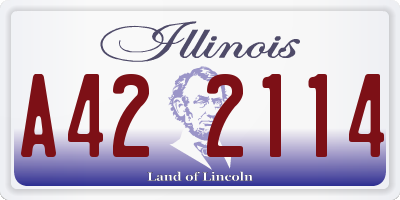 IL license plate A422114