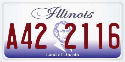 IL license plate A422116