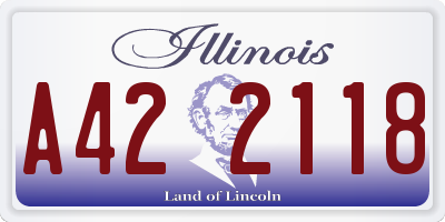 IL license plate A422118