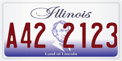 IL license plate A422123