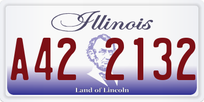IL license plate A422132