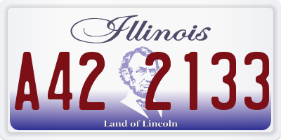 IL license plate A422133