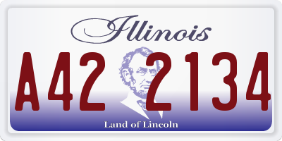 IL license plate A422134