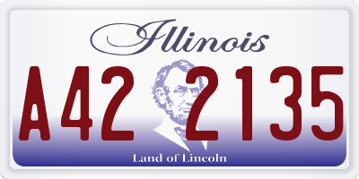 IL license plate A422135