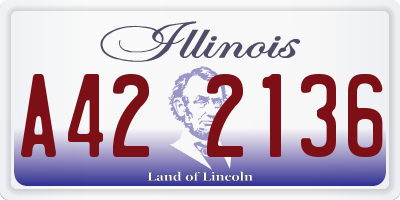 IL license plate A422136