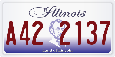 IL license plate A422137