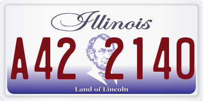 IL license plate A422140