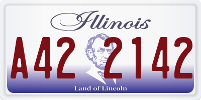 IL license plate A422142