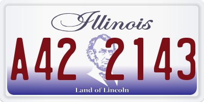 IL license plate A422143