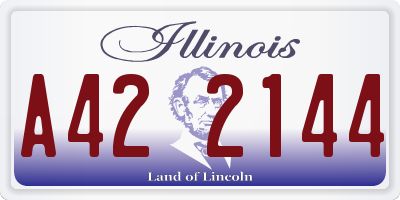 IL license plate A422144
