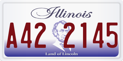 IL license plate A422145