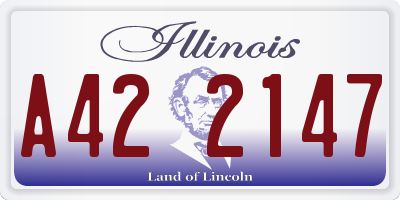 IL license plate A422147