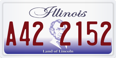 IL license plate A422152