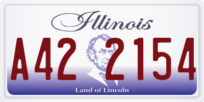 IL license plate A422154