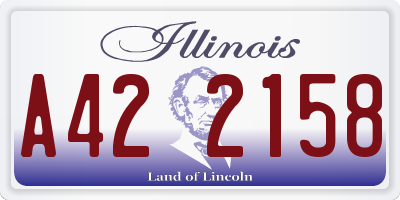 IL license plate A422158