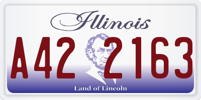 IL license plate A422163