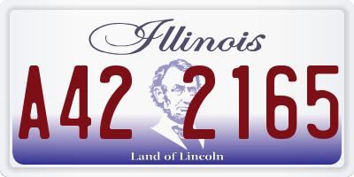 IL license plate A422165