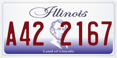 IL license plate A422167