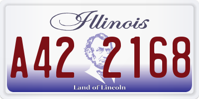 IL license plate A422168