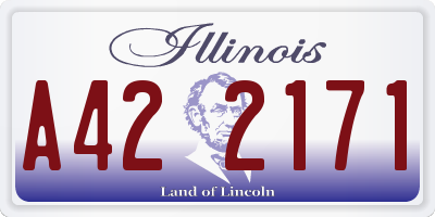 IL license plate A422171