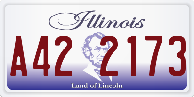 IL license plate A422173