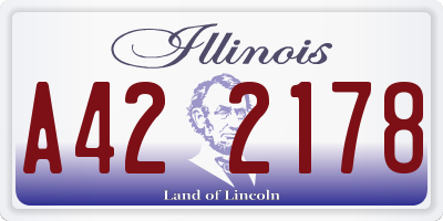 IL license plate A422178