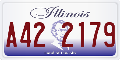 IL license plate A422179