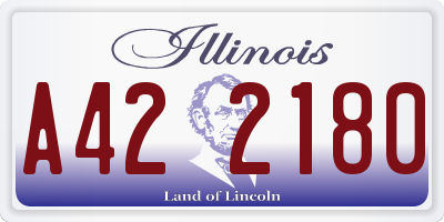 IL license plate A422180