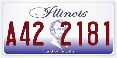 IL license plate A422181