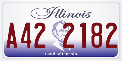 IL license plate A422182