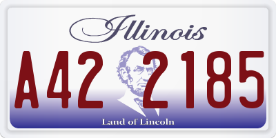 IL license plate A422185
