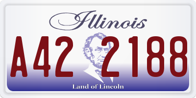 IL license plate A422188
