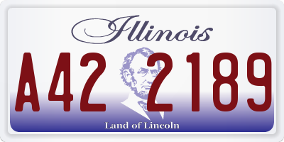 IL license plate A422189