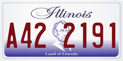 IL license plate A422191