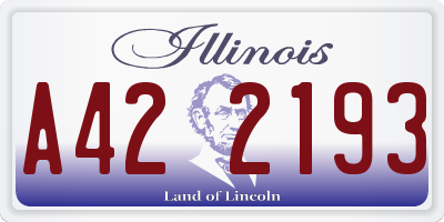 IL license plate A422193
