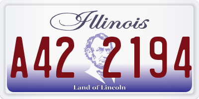 IL license plate A422194
