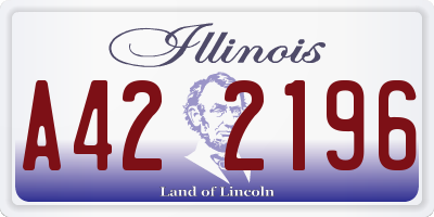 IL license plate A422196