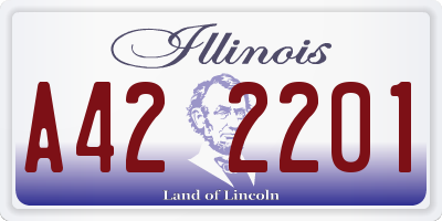 IL license plate A422201