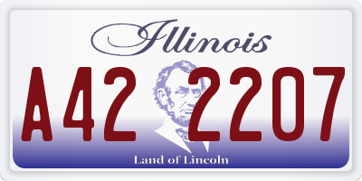 IL license plate A422207